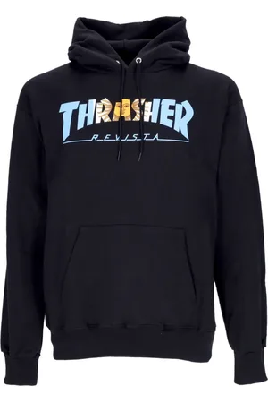 Thrasher Sweathshirts & Hoodies, Herre, Sort, S, Bomuld, Argentina Revista Sort Hoodie Langærmet