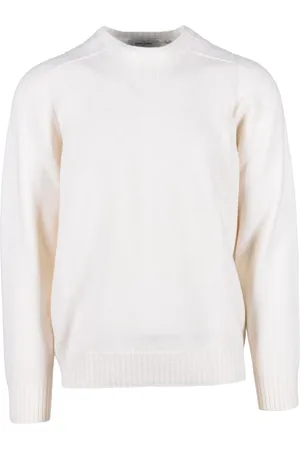 Gran Sasso Strik, Herre, Hvid, 3XL, Uld, Uldtrøje - Ren Ny Uld
