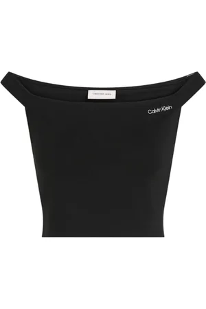 Calvin Klein Top, Dame, Sort, XS, Sort Ærmeløs Bådhals Top
