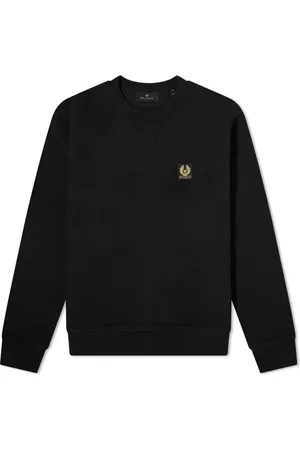Belstaff Sweathshirts & Hoodies, Herre, Sort, M, Bomuld, Klassisk Sort Logo Sweatshirt