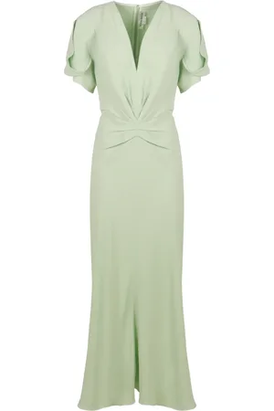 Victoria Beckham Kjole, Dame, Grøn, S, Uld, Dresses
