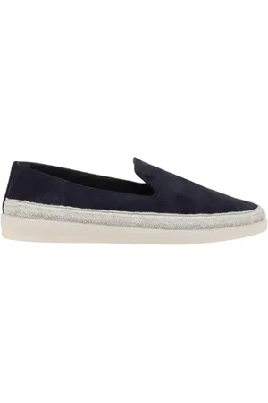 Prada Sko, Herre, Blå, 40 1/2 EU, Suede, Suede Loafer Casual Stil