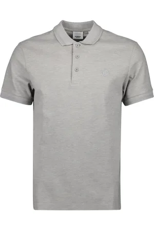 Burberry Top, Herre, Grå, M, Bomuld, Klassisk Polo Skjorte Forår-Sommer 2024