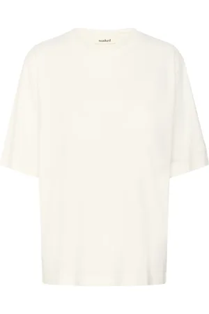 Soaked in Luxury Top, Dame, Hvid, 2XL, Bomuld, Afslappet Tee Broken