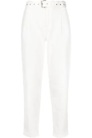 Michael Kors Bukser, Dame, Grå, S, Denim, Pleaterede Denim Casual Bukser