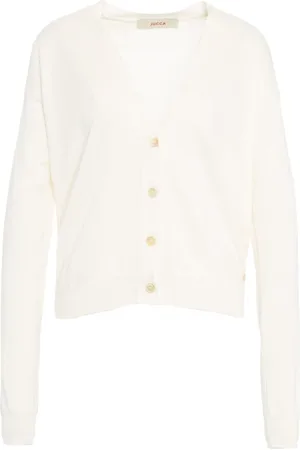 Jucca Strik, Dame, Hvid, S, Hvid Strikvarer Cardigan Ss25
