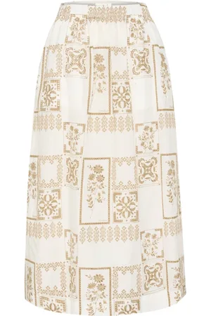 Soaked in Luxury Nederdel, Dame, , XS, Bomuld, Broderet Hvid Nederdel