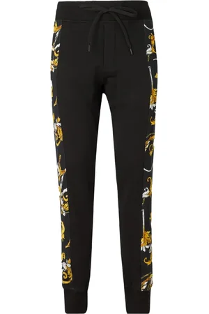 VERSACE Bukser, Herre, Sort, S, Bomuld, Sort Bomuldssweatpants - Slim Fit