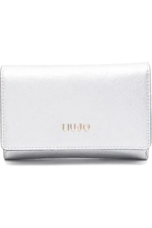 Liu Jo Tilbehør, Dame, Grå, ONE SIZE, Sølv Pung med Foldover Top