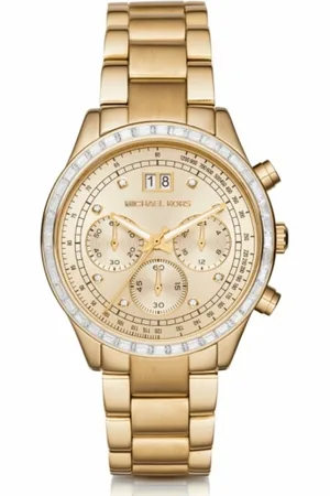 Michael Kors Tilbehør, Dame, Gul, ONE SIZE, Uld, Brinkley Chronograph Ur