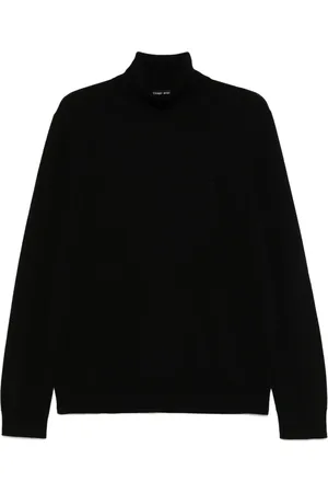 Michael Kors Strik, Herre, Sort, XL, Uld, Merino-turtleneck