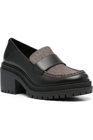 Michael Kors Sko, Dame, Sort, 37 1/2 EU, Læder, Hælføjede Loafers