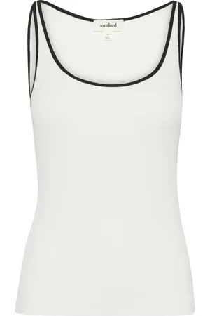 Soaked in Luxury Top, Dame, Hvid, XL, Sporty Tank Top Broken