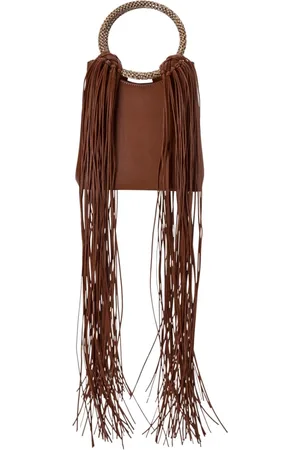 Hibourama Taske, Dame, Brun, ONE SIZE, Læder, Bimba Fringe BIG