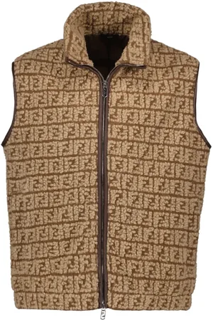 Fendi Jakke, Herre, , M, Uld, Ærmeløs Højhalset Uldvest