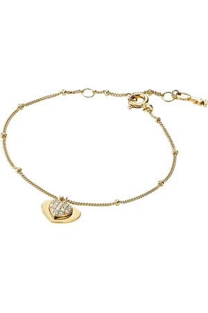Michael Kors Tilbehør, Dame, Gul, ONE SIZE, Uld, Armbånd Hjerte Guld