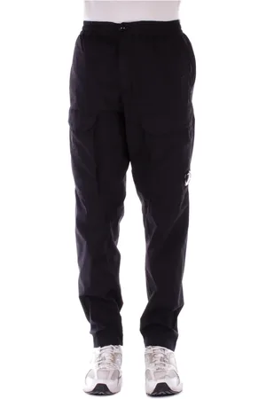 C.P. Company Bukser, Herre, Sort, M, Bomuld, Sort Logo Front Skinny Bukser