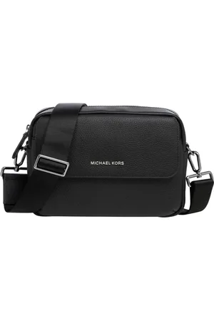 Michael Kors Taske, Herre, Sort, ONE SIZE, Uld, Stilful Crossbody Taske med Justerbar Rem