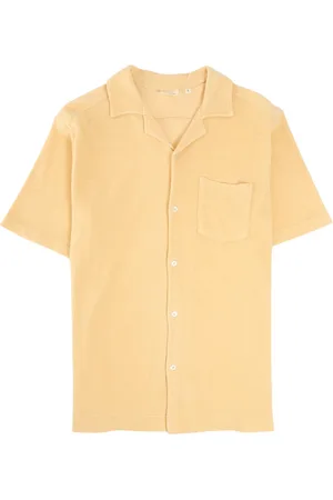 HARTFORD Skjorte, Herre, Gul, M, Bomuld, Terry Cotton Short-Sleeved Shirt