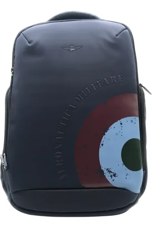 Aeronautica Militare Taske, Herre, Blå, ONE SIZE, Uld, Runway Rygsæk med Italiensk Flag Detalje