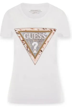 Guess Top, Dame, Hvid, L, Bomuld, Bomuld T-shirt