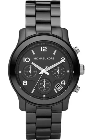Michael Kors Tilbehør, Dame, Sort, ONE SIZE, Sort Keramik Dameur Quartz Ur