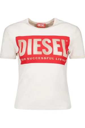 Diesel Top, Dame, Hvid, M, Bomuld, Hvid Bomuld T-Malun T-shirt