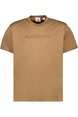 Burberry Top, Herre, Brun, XL, Bomuld, Logo T-shirt til Casual Look