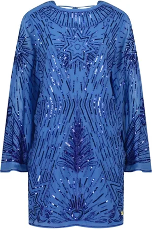 Fabienne Chapot Kjole, Dame, Blå, M, Zali V Back Dress