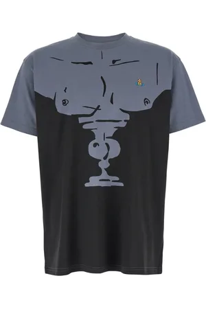 Vivienne Westwood Top, Herre, Grå, M, Bomuld, Logo Broderede T-shirts og Polos