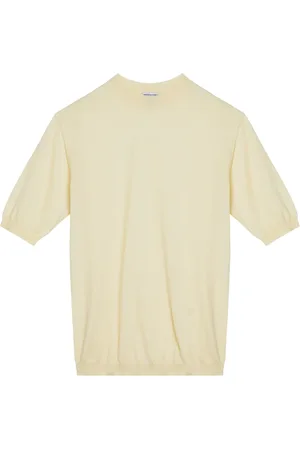 Bottega Veneta Strik, Dame, Gul, S, Cashmere, Rund Hals Skjorte