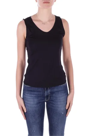 Emporio Armani Top, Dame, Blå, M, Blå T-shirts og Polos Slim Fit