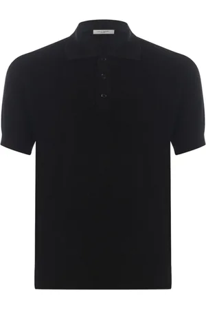 Paolo Pecora Top, Herre, Sort, 2XL, Bomuld, Klassisk Sort Polo Skjorte