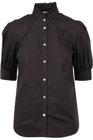 Michael Kors Bluser & Skjorter, Dame, Sort, M, Bomuld, Sort Skjorte