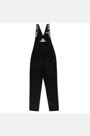 Rip N Dip Jumpsuits & Playsuits, Herre, Sort, W28, Bomuld, Velvet Overalls med Justerbare Stropper