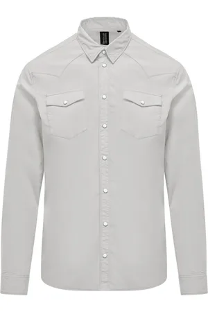 Bomboogie Skjorte, Herre, Hvid, 2XL, Bomuld, Rodeo Stretch Bomuld Poplin Skjorte