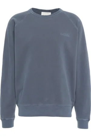 Closed Sweathshirts & Hoodies, Herre, Blå, L, Bomuld, Blå Logo Broderet Sweatshirt