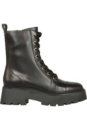 Michael Kors Sko, Dame, Sort, 37 1/2 EU, Læder, Blake Bootie Snørestøvler