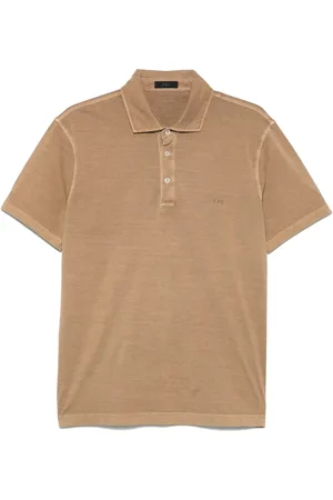 FAY Top, Herre, Brun, S, Klassisk Polo T-shirt