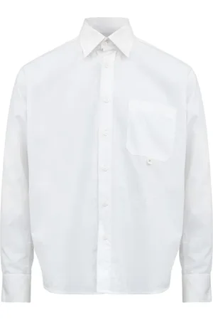 Maison Margiela Skjorte, Herre, Hvid, S, Bomuld, Hvid Bomulds Skjorte med Knapper