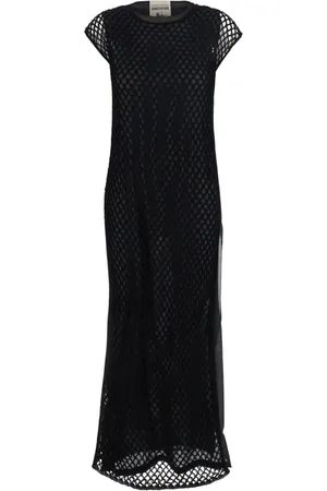 SEMICOUTURE Kjole, Dame, Sort, S, Bomuld, Maxi Dresses