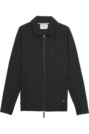 Lyle & Scott Sweathshirts & Hoodies, Herre, Sort, M, Mid Layers Diagonal Interlock Krave Med Lynlås Gennem
