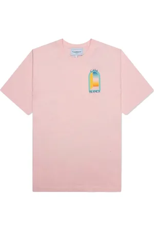 Casablanca Top, Herre, Lyserød, 2XL, Bomuld, Rose Print Bomuld T-shirt