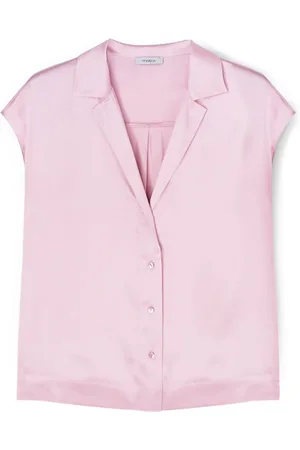 Motivi Bluser & Skjorter, Dame, Lyserød, XS, Satin, Satin Kimono Bluse med Vingærmer
