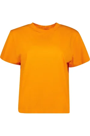 Maison Margiela Top, Dame, , S, Bomuld, Bomuld T-shirt med Rynket Ryg