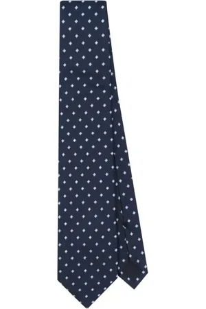 corneliani Tilbehør, Herre, Blå, ONE SIZE, Marineblå Selvbind Twillvæv Slips