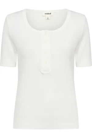 Soaked in Luxury Top, Dame, Hvid, XS, Uld, Hvid Tee Bluse Slida Stil