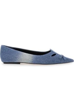 Marc Jacobs Sko, Dame, Blå, 36 EU, Bomuld, Ballerina Flade Sko