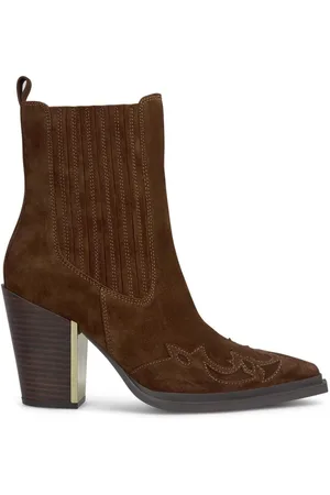 Alma en Pena Sko, Dame, Brun, 36 EU, Læder, Cowboy støvler med broderi