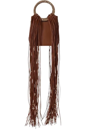 Hibourama Taske, Dame, Brun, ONE SIZE, Uld, Bimba Fringe Mini